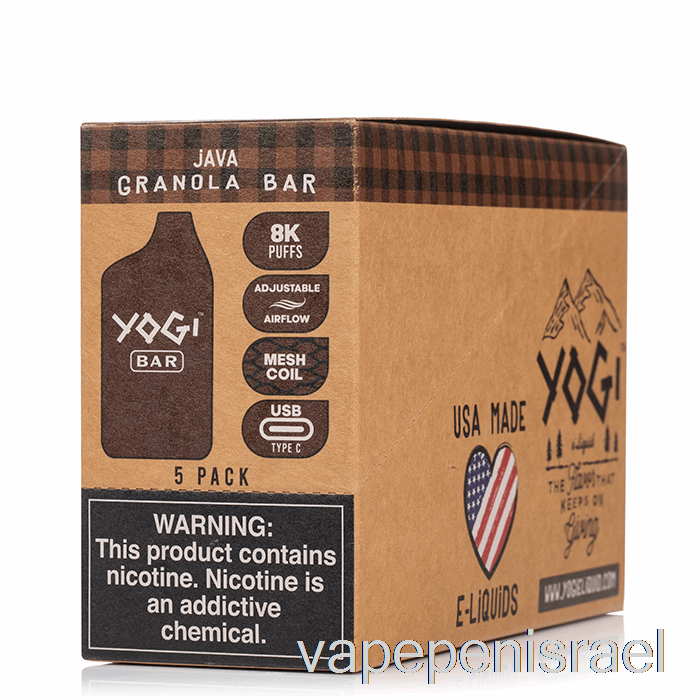 חד פעמי Vape Israel [5 חבילות] יוגי בר 8000 חד פעמי